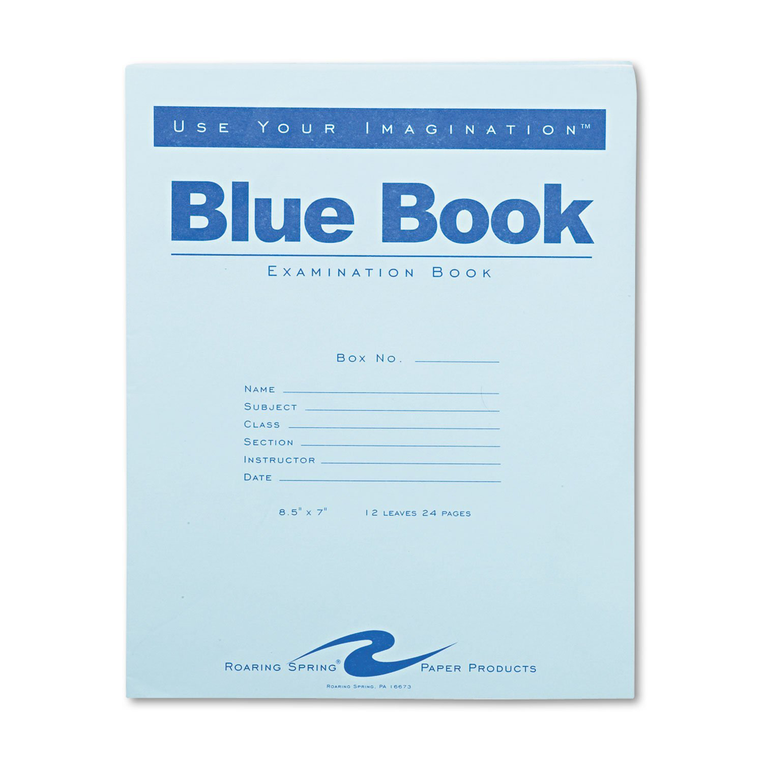 Large Blue Examination Book
