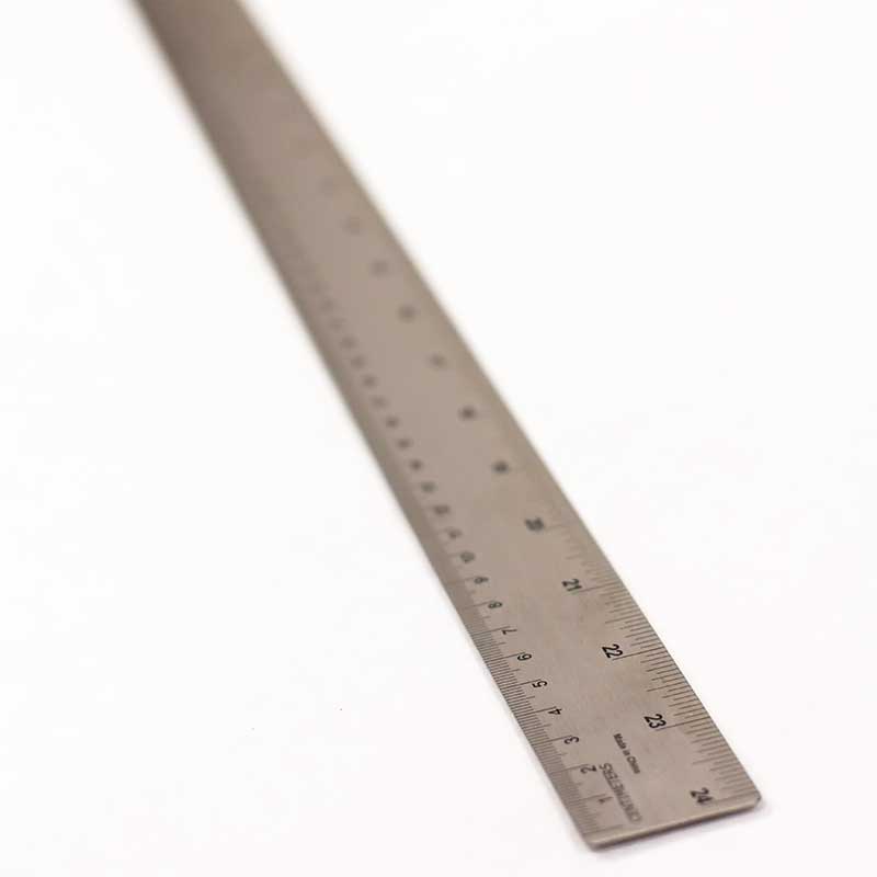 Stainless Steel Ruler with Cork 24"