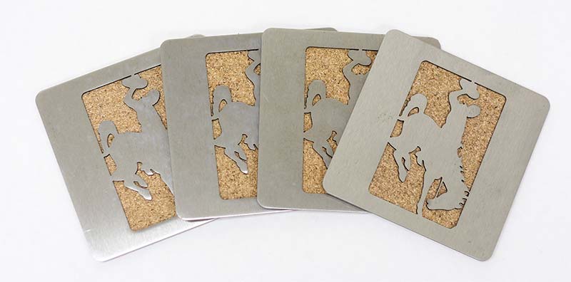 Stainless Steel Bucking Horse Coasters