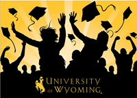 Graduation University of Wyoming Celebration Silhouette Card