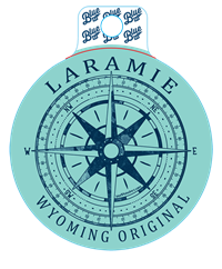 Blue 84® Laramie Wyoming Compass Sticker
