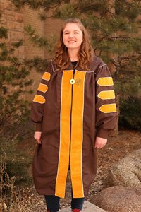 Doctorate Gown with Zipper Pull