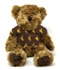 MCM Brands® Plush Bear Brown Tee with Repeating Bucking Horse
