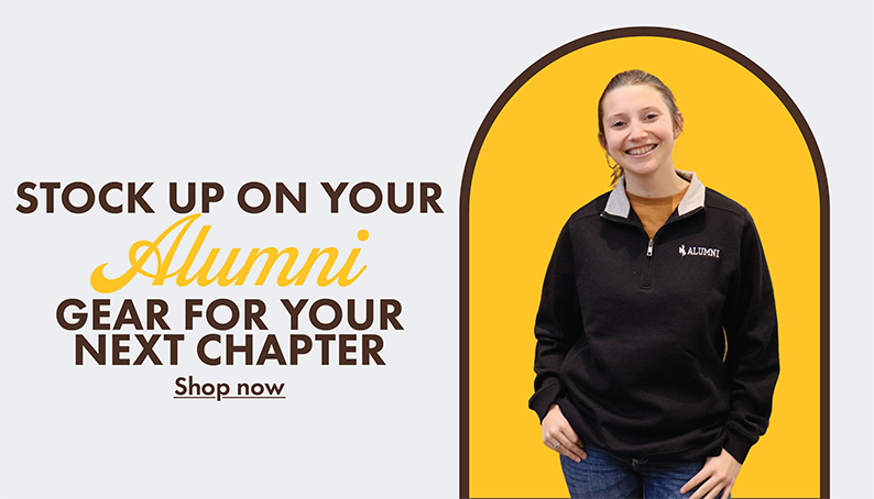 Stock up on your alumni gear for your next chapter. Shop Now.