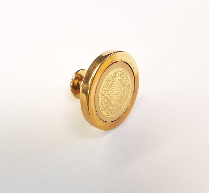 University of Wyoming Gold Seal Lapel Pin (SKU 113143561583)
