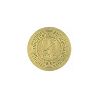 2" Embossed Foil University of Wyoming Seal Sticker