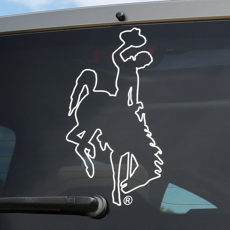 CDI Corp. Colorshock™ White Outline Right Facing Bucking Horse Decal