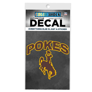 CDI Corp. Colorshock™Arched Pokes over Bucking Horse Car Decal - main view
