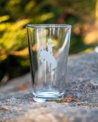 Campus Crystal Etched Crystal Bucking Horse Glass