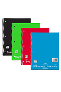 Spiral One Subject Cm 70 Count Assorted