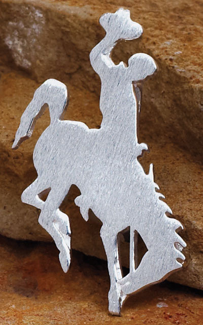 Sterling Silver Bucking Horse Pin/Pennant