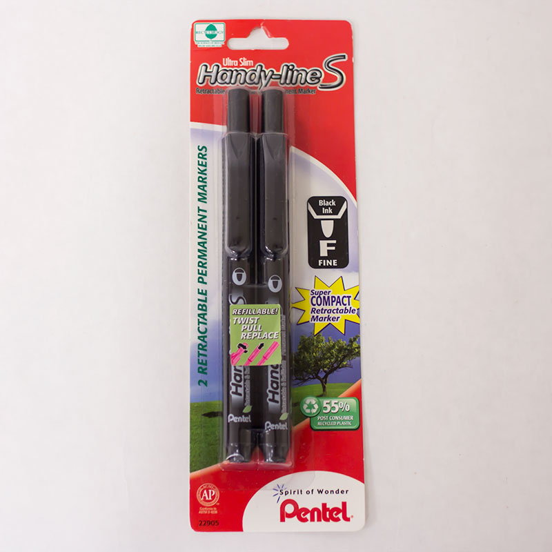 Handy Line S Fine Point Black Marker 2 Pack