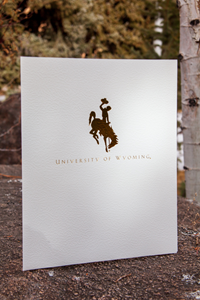 Textured White Bucking Horse Folder