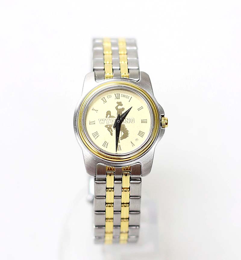 Ladies Two-Tone Band Bucking Horse Watch