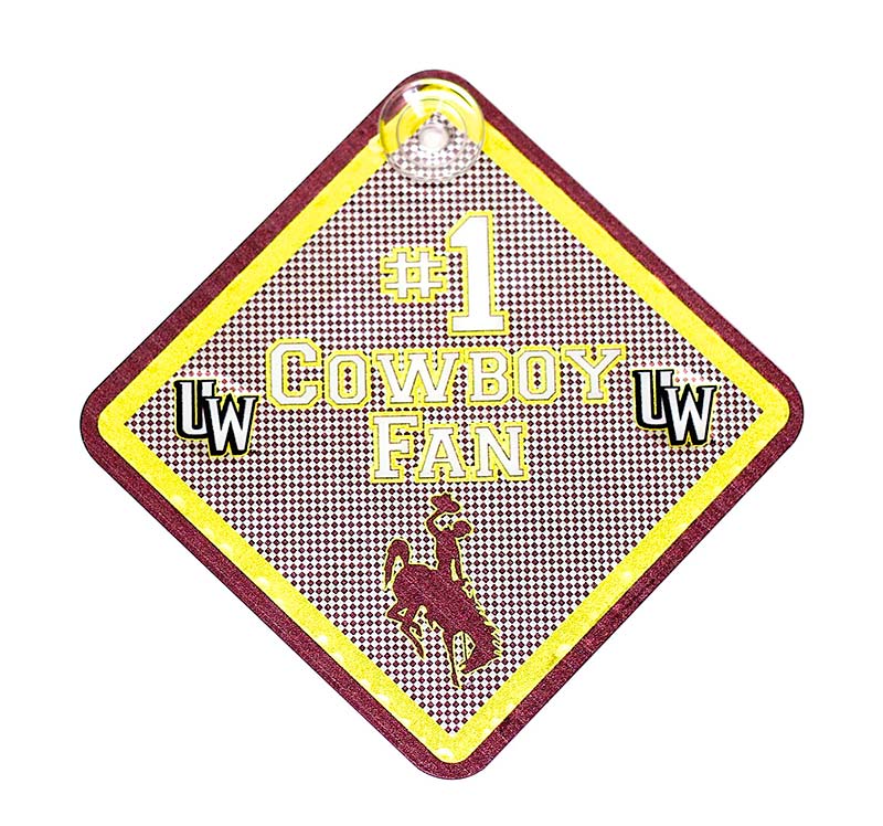 #1 Cowboy Fan Suction Cup Sign