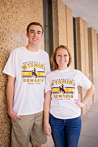 University Of Wyoming Cowboys Bucking Horse Stripe Tee