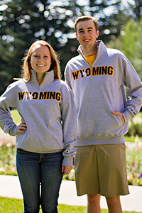 Champion® 1/4 Zip with Embroidered Wyoming