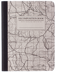 Decomposition Book Topographical Map Grid Pages