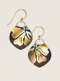 Holly Yashi® BROWN/PEACH GARDENIA EARRINGS