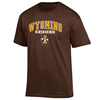 Champion® Brown Wyoming Sports Tee with Pistol Pete