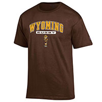 Brown Wyoming Sports Tee with Pistol Pete