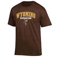 Champion® Brown Wyoming Sports Tee with Pistol Pete