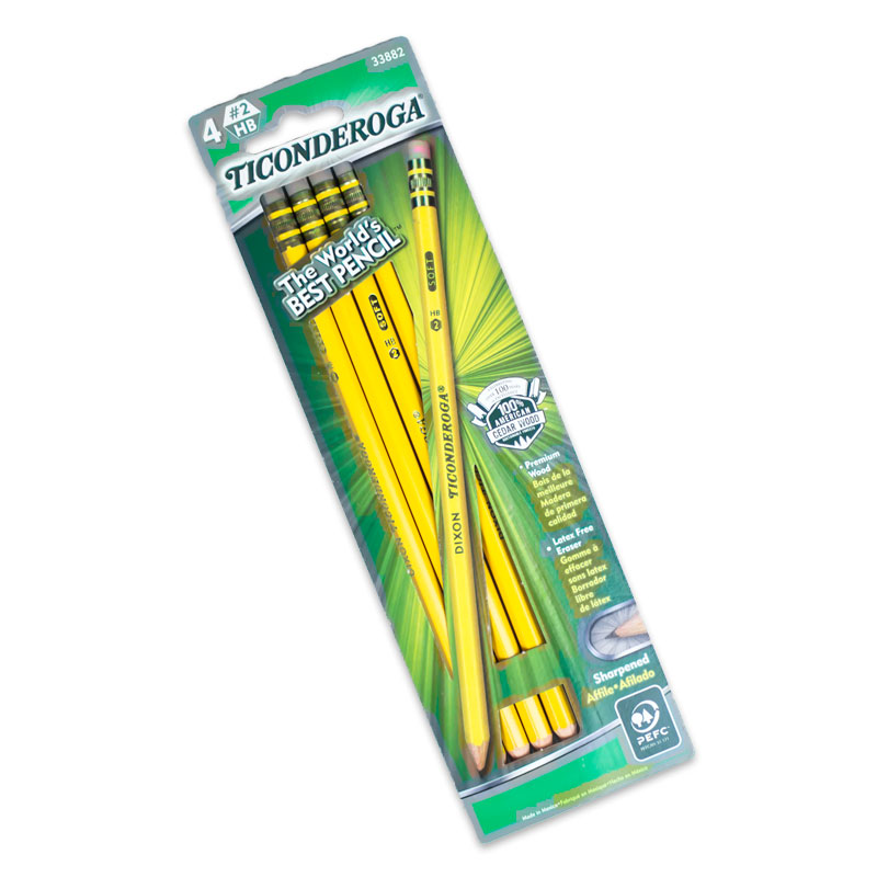 Ticonderoga® Pencil #2 - 4 Pack