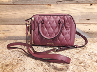 Vera Bradley Quilted Mini Marlo Crossbody In Claret