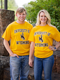 2D. Champion® University of Wyoming Short Sleeve Tee