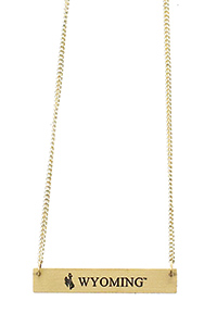 LXG® Contemporary Metal Wyoming Bar Necklace