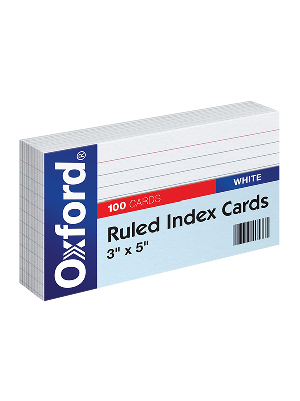 Index Cards 3X5 Ruled (SKU 138391921294)
