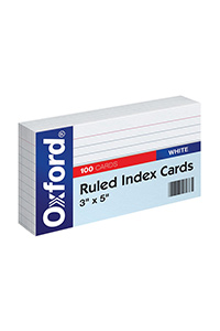 Index Cards 3X5 Ruled
