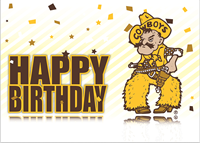 Happy Birthday Pistol Pete Confetti Card