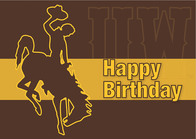 Happy Birthday Bucking Horse Uw Card | University Store