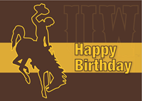 Happy Birthday Bucking Horse UW Card