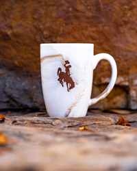 2E. Spirit Products® Palermo Marbled Porcelain Bucking Horse Mug