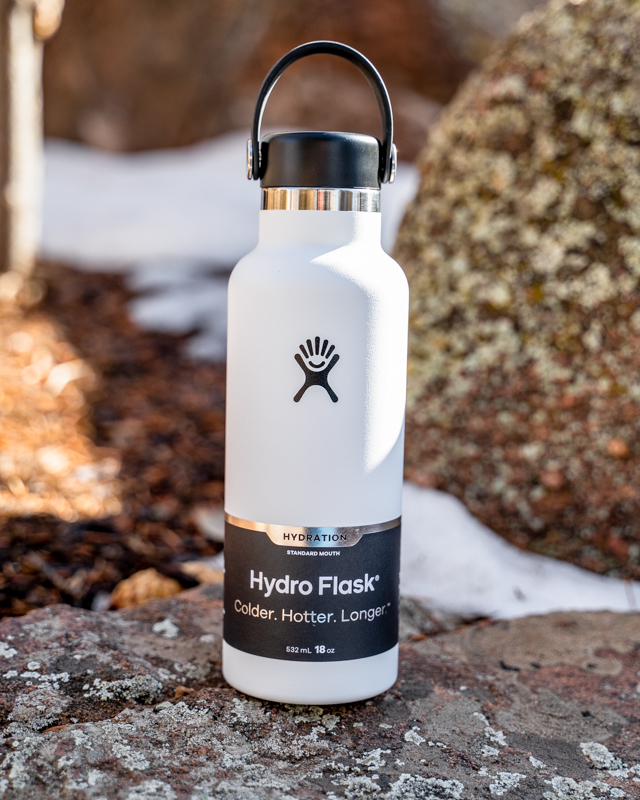 Hydro Flask 18 oz Standard Mouth Bottle White