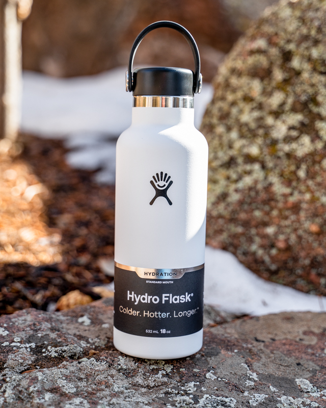 Hydroflask STANDARD MOUTH Black Water Bottle 18 Oz