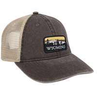 USCAPE® Vintage Washed Mesh Retro Skyline Patch Cap