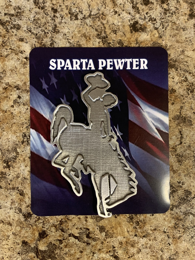 Sparta Pewter Bucking Horse Car Emblem (SKU 139735681319)