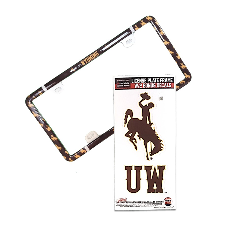 Stockdale® Wyoming Plastic License Plate Frame with Decal Set (SKU 139739571319)