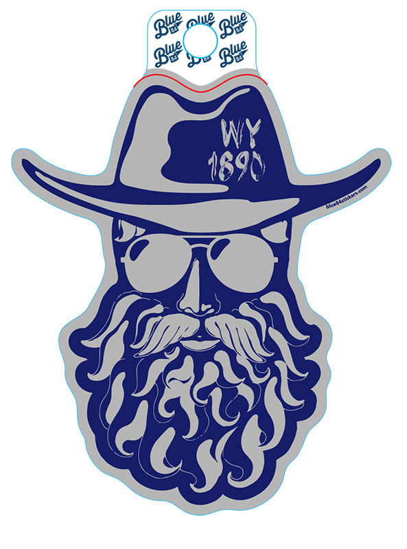 Blue 84® Beardy Cowboy Sticker (SKU 139808011584)