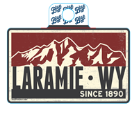 Blue 84® Laramie License Plate Sticker