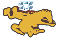Blue 84® Bucking Horse Sticker