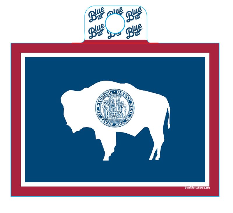 Blue 84® Wyoming Flag Sticker (SKU 139811671584)