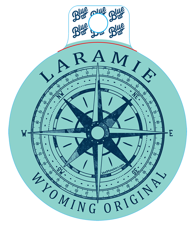 Blue 84® Laramie Wyoming Compass Sticker (SKU 139813411584)