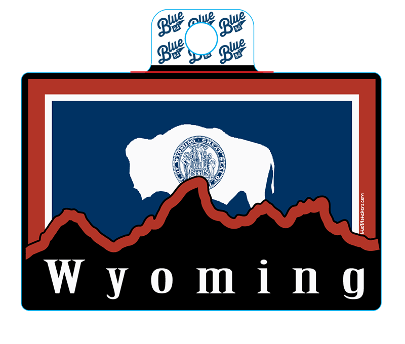 Blue 84® Mountains Wyoming Flag Sticker (SKU 139813651584)