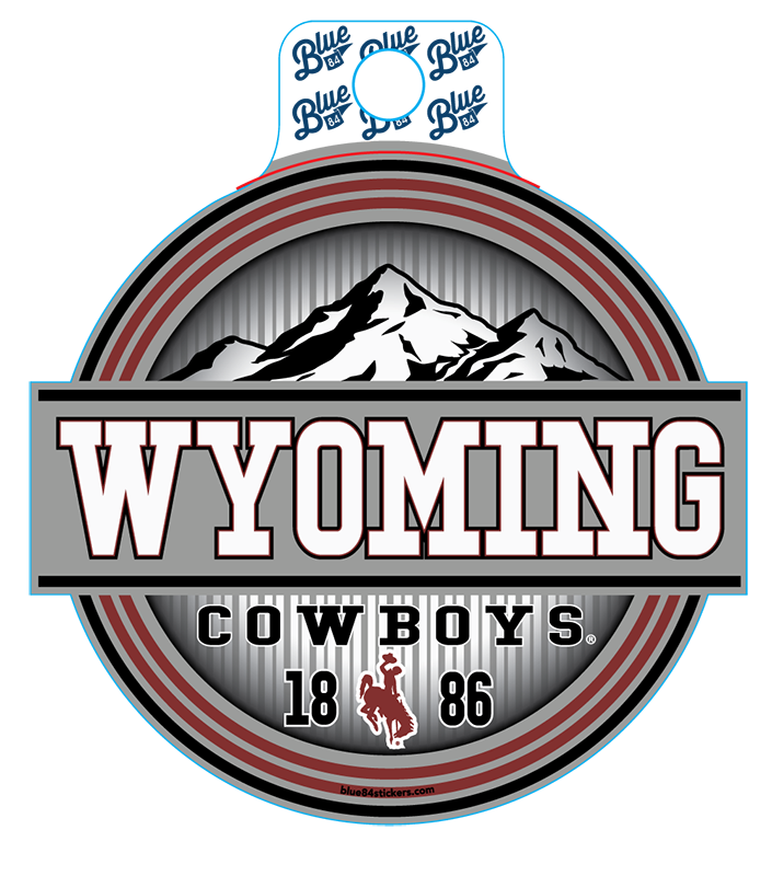 Blue 84® Wyoming Cowboys Mountains Sticker (SKU 139814261584)