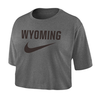 Nike® Ladies Cropped Wyoming Swoosh Tee