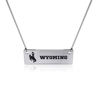 Dayna U® Sterling Silver Wyoming Bar Necklace with Coordinates on Back